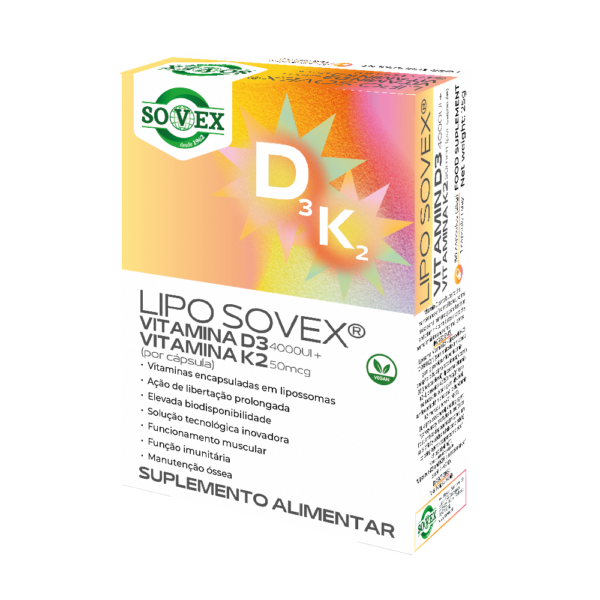 LIPO SOVEX®VITAMINA D3 4000UI (por cápsula) + VITAMINA K2 50mcg (por cápsula)