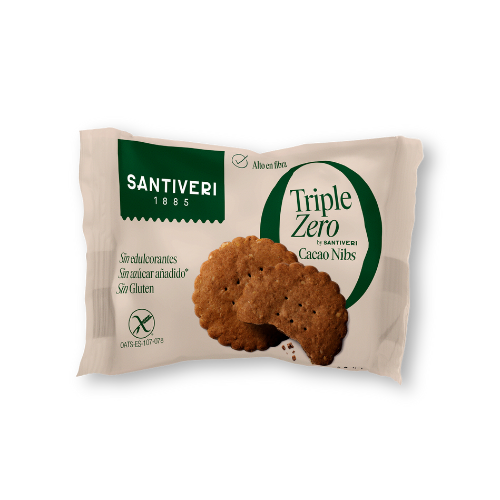 TRIPLE ZERO BOLACHA DE CACAU, PEPITAS DE CACAU E AVEIA SEM GLÚTEN 3 un
